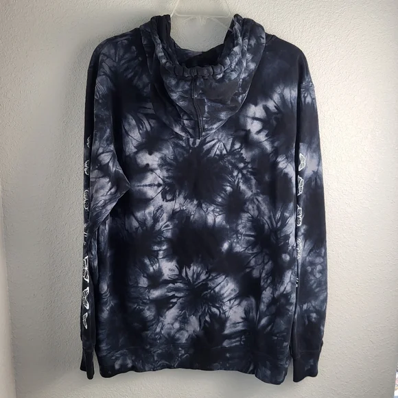 Monarch Sweatshirt Hoodie Mens Size Medium Dark Blue Tie Dye - Picture 3 of 9